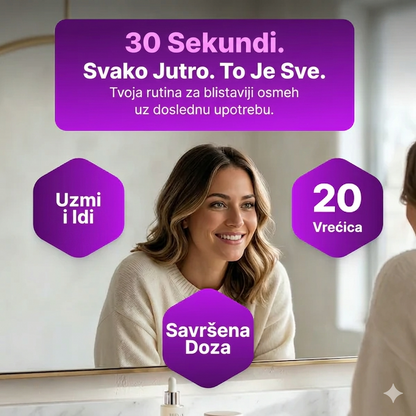 Stripsi tečnost u kesici za instant izbeljivanje zuba